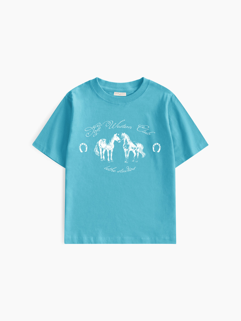 Soft Western Club Baby Tee - Turkuaz - Baby Tee - Lethe Studios