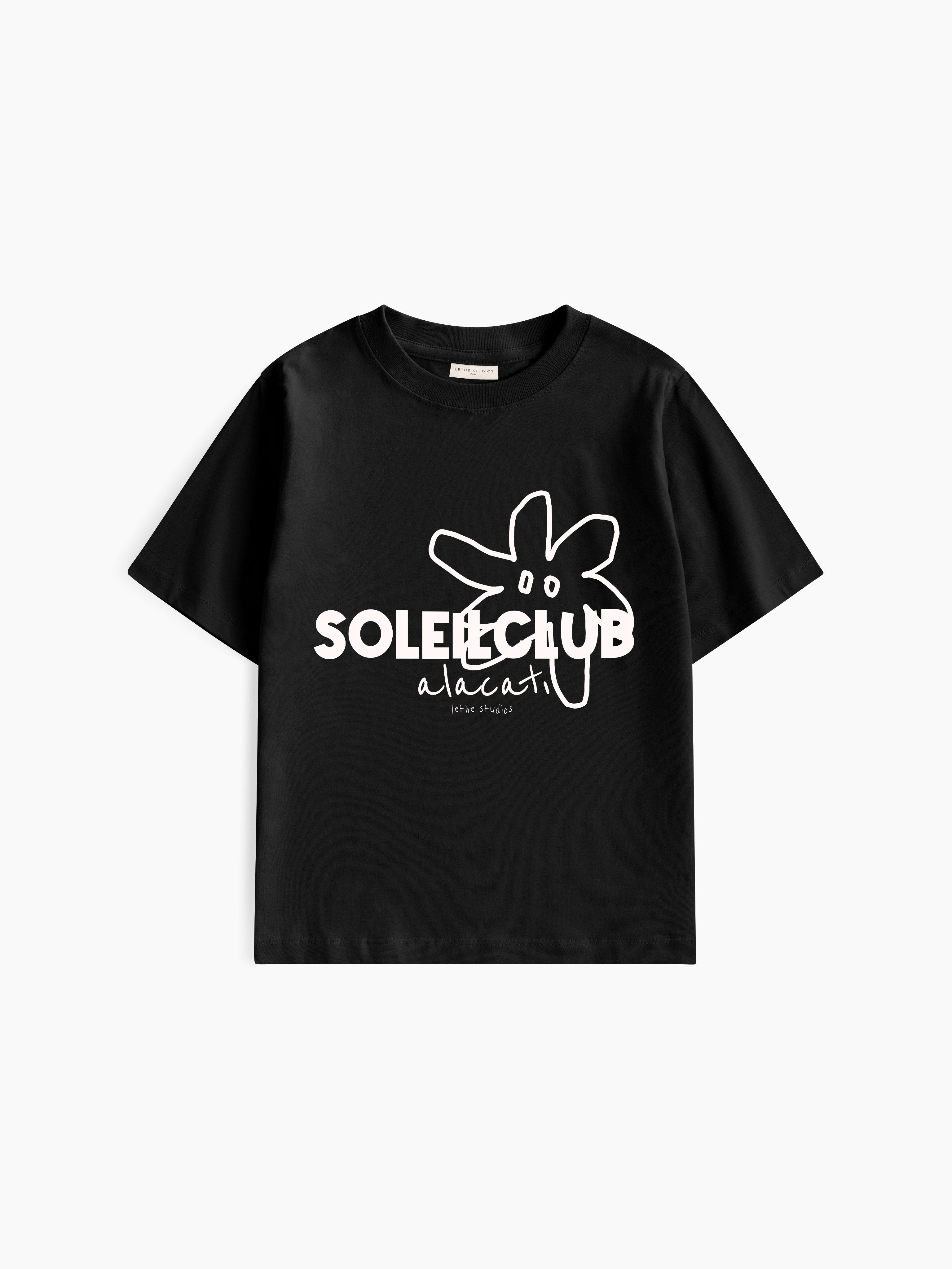 Soleil Club - Alaçatı Baby Tee - Siyah - Baby Tee - Lethe Studios