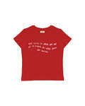 SOLEIL INTERIEUR BABY TEE - Kırmızı - Baby Tee - Lethe Studios