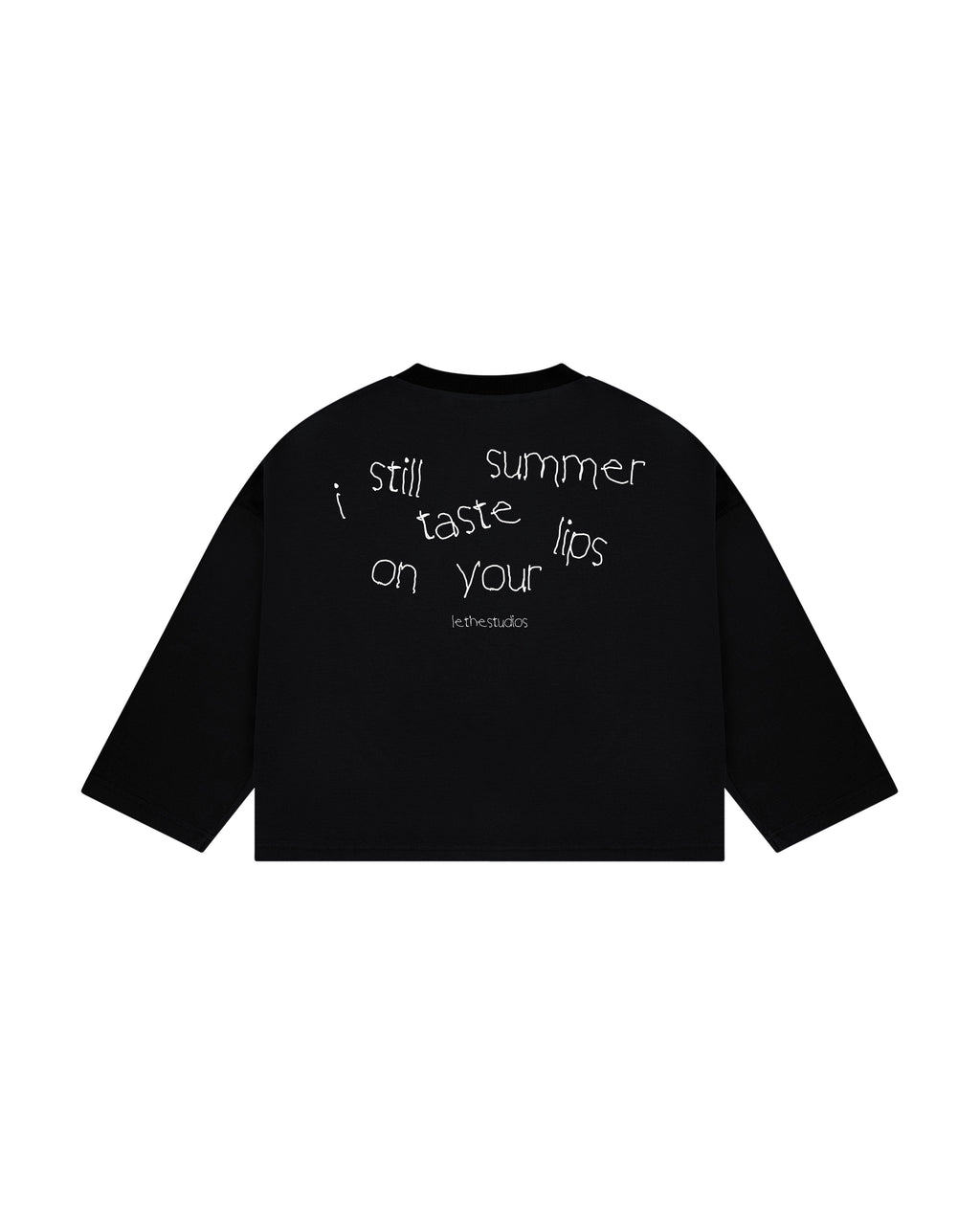 Summer On Your Lips Uzun Kollu T-Shirt - Siyah - Uzun Kollu T-Shirt - Lethe Studios