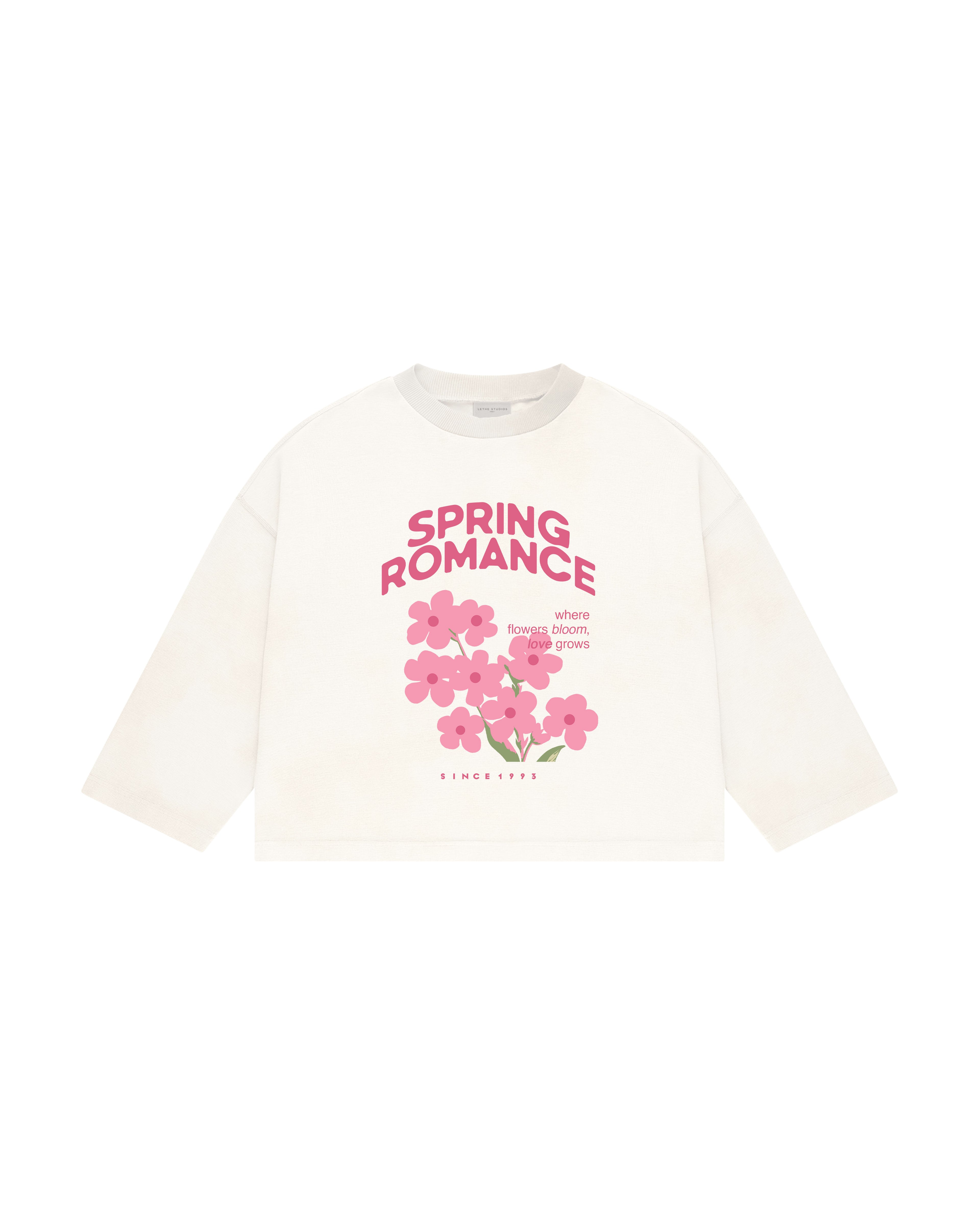 SPRING ROMANCE UZUN KOLLU T-SHIRT - ARŞİV SATIŞI (EKRU - L-XL)