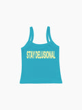 Stay Delusional Askılı Bluz - Turkuaz - Askılı Bluz - Lethe Studios