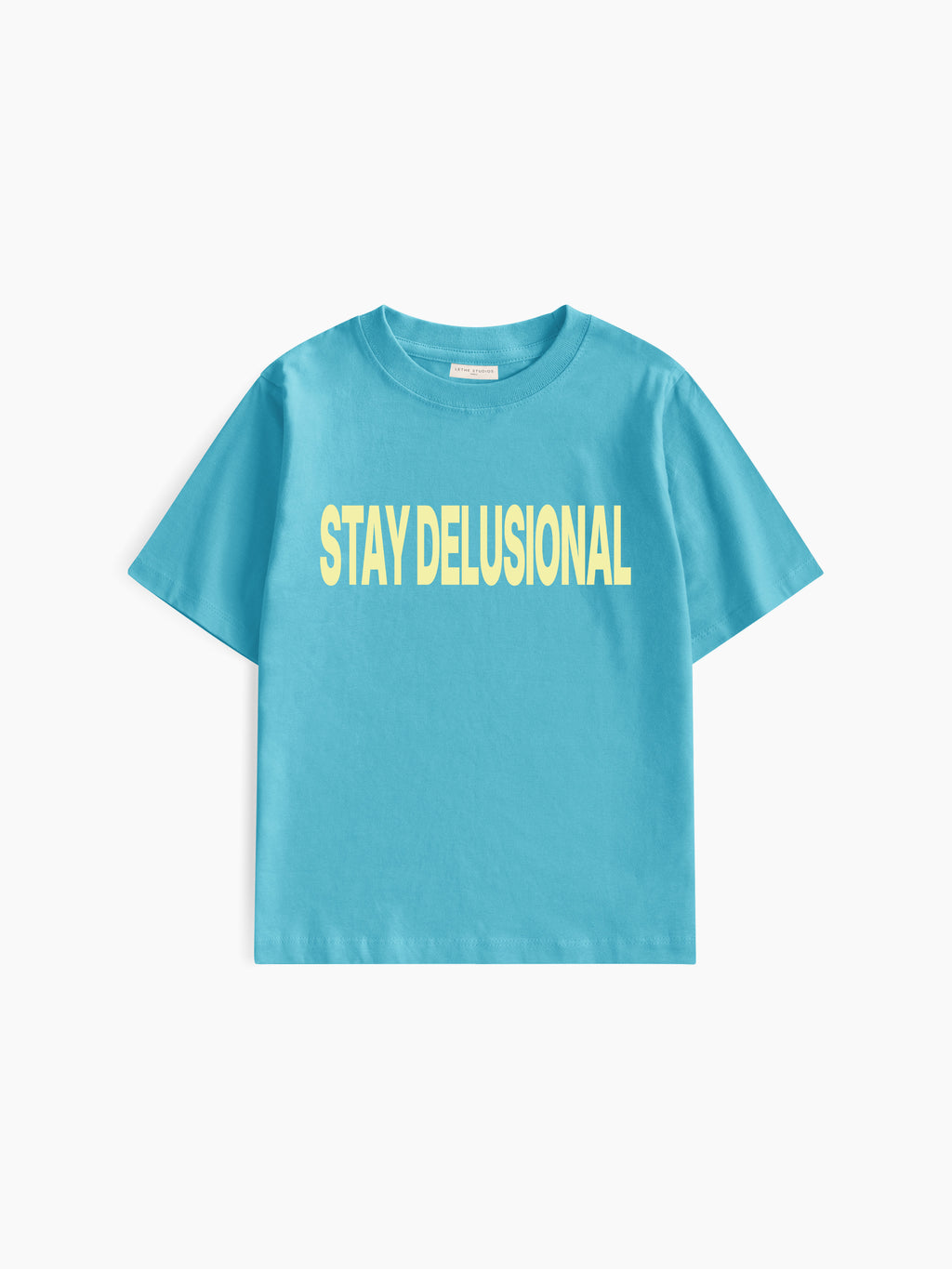 Stay Delusional Baby Tee - Turkuaz - Baby Tee - Lethe Studios