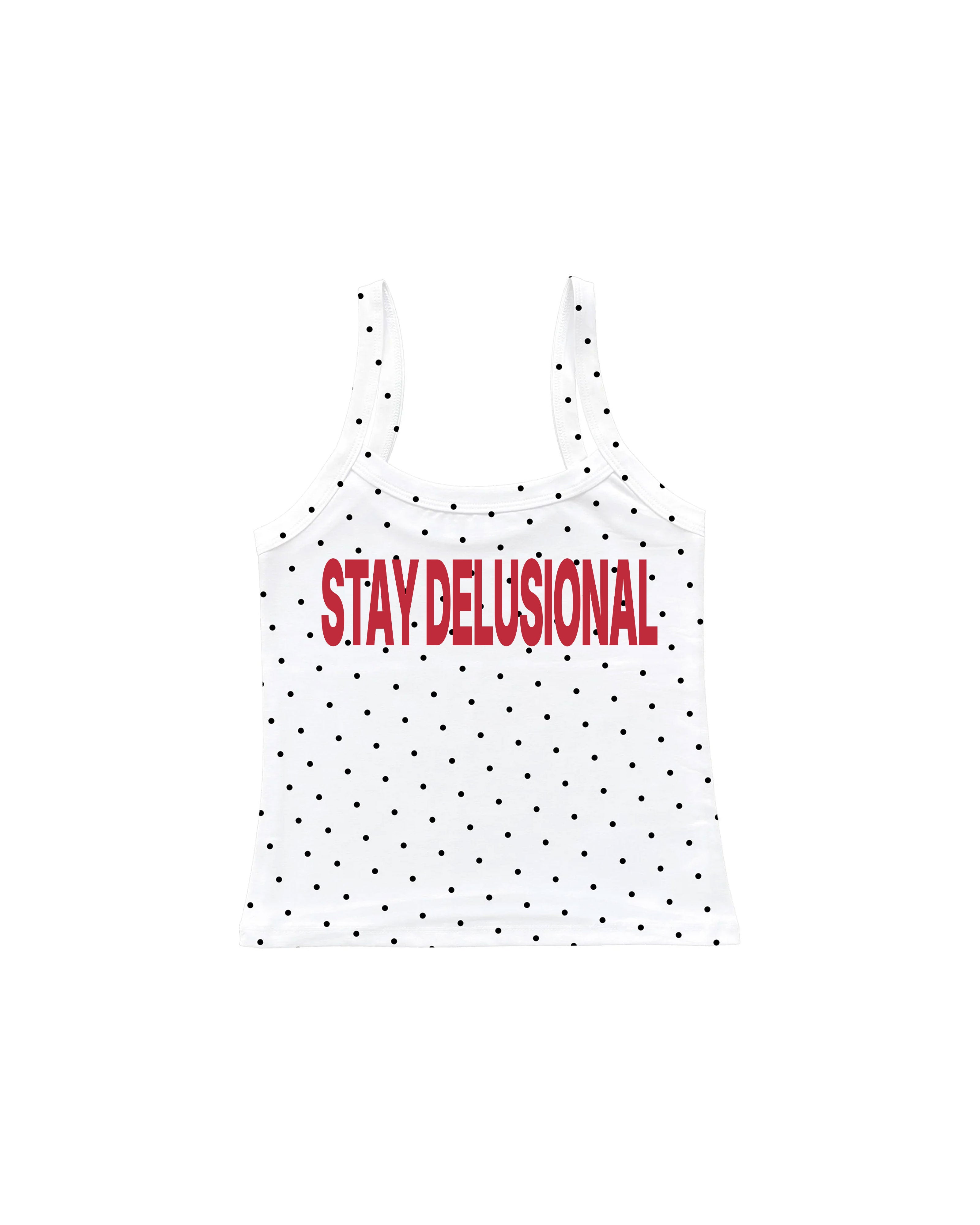 STAY DELUSIONAL - POLKA DOT ASKILI BLUZ