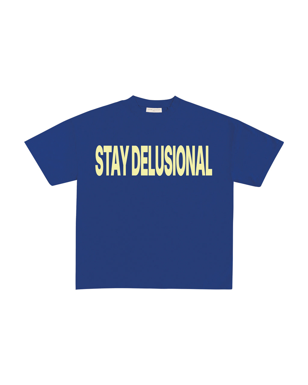 STAY DELUSIONAL T-SHIRT - Saks Mavisi - Boxy Fit - Lethe Studios