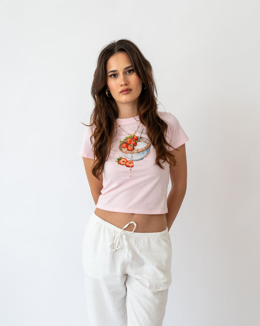 STRAWBERRY OATS BABY TEE