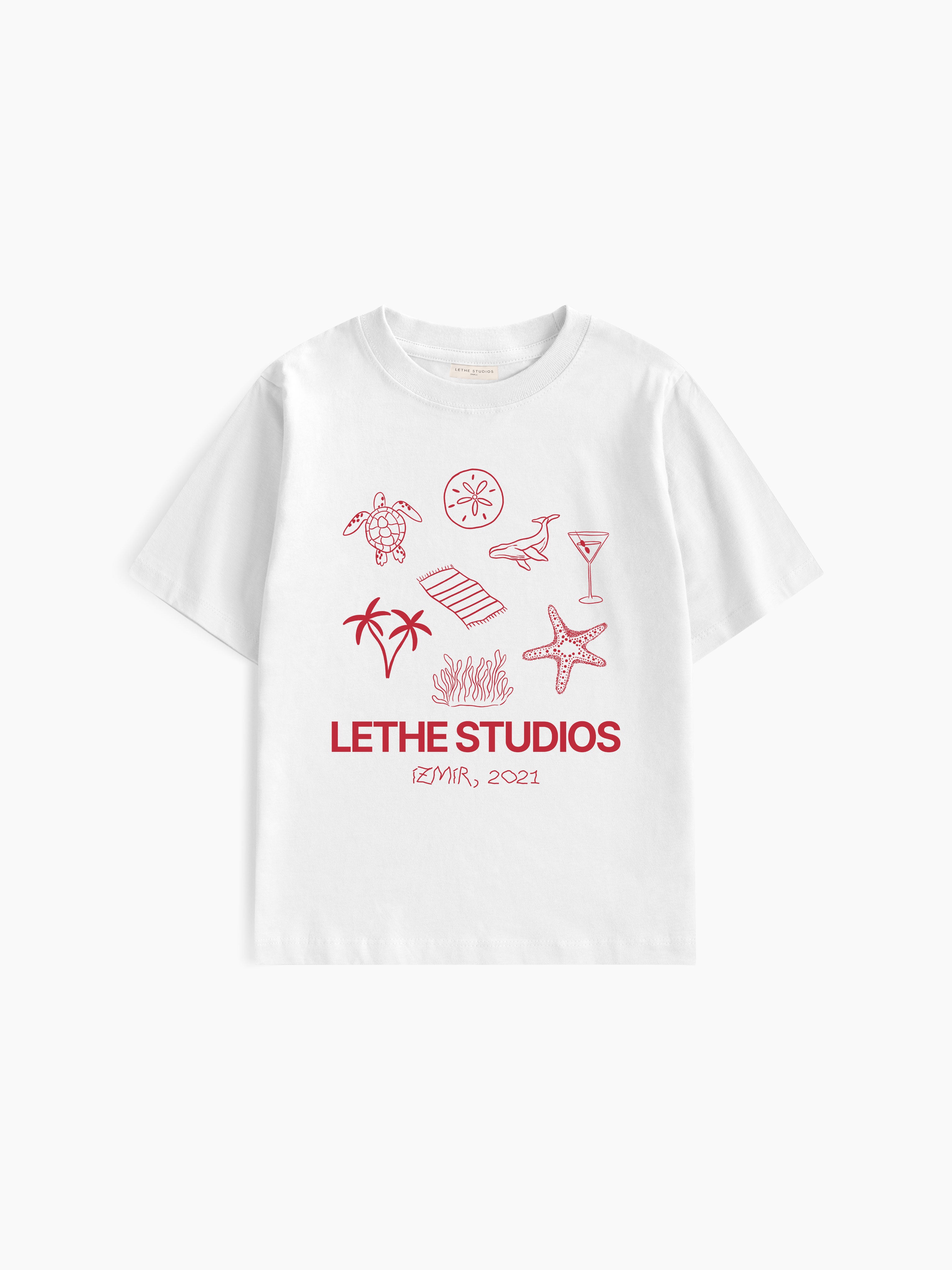 Summer Archive Baby Tee - Ekru - Baby Tee - Lethe Studios