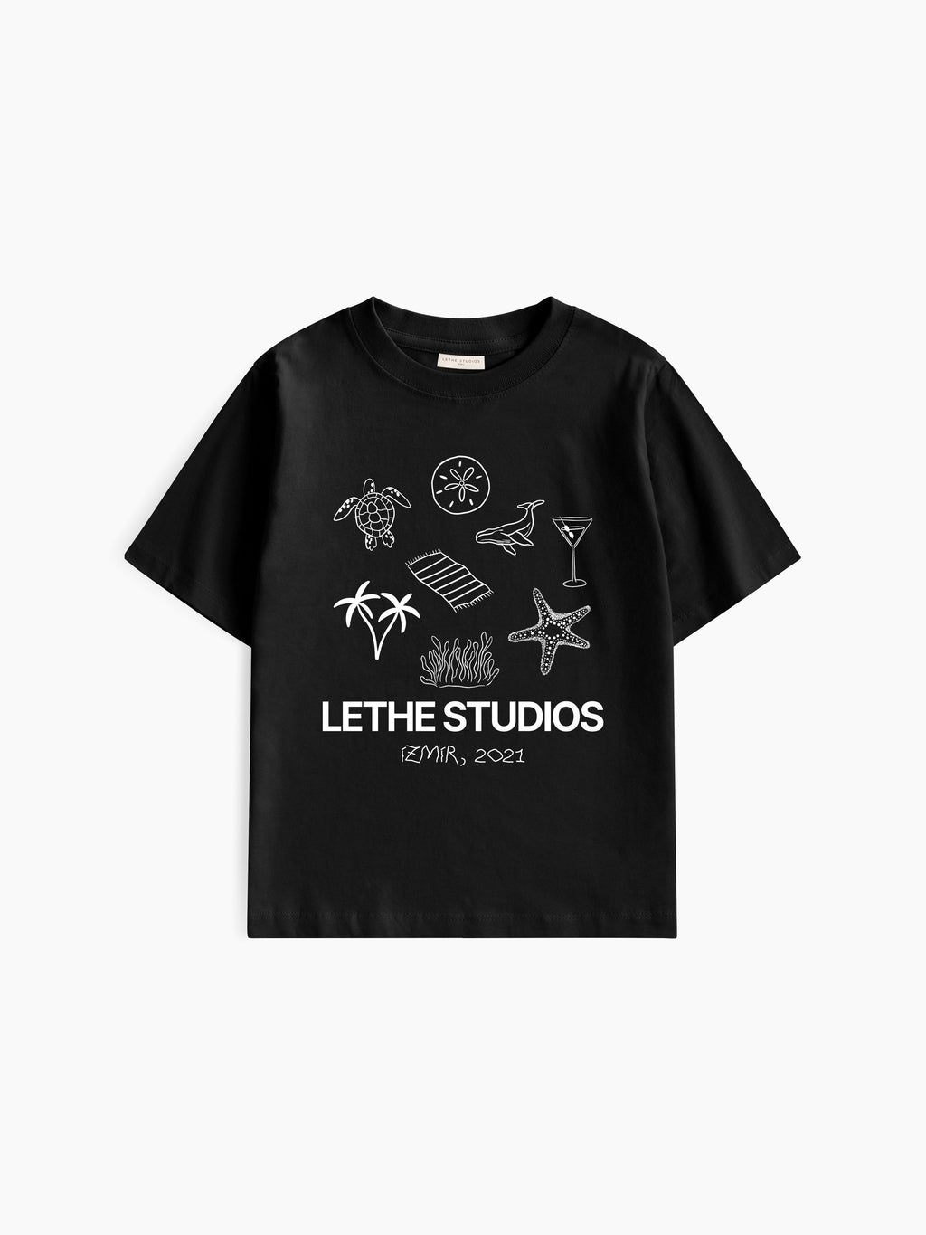 Summer Archive Baby Tee - Siyah - Baby Tee - Lethe Studios
