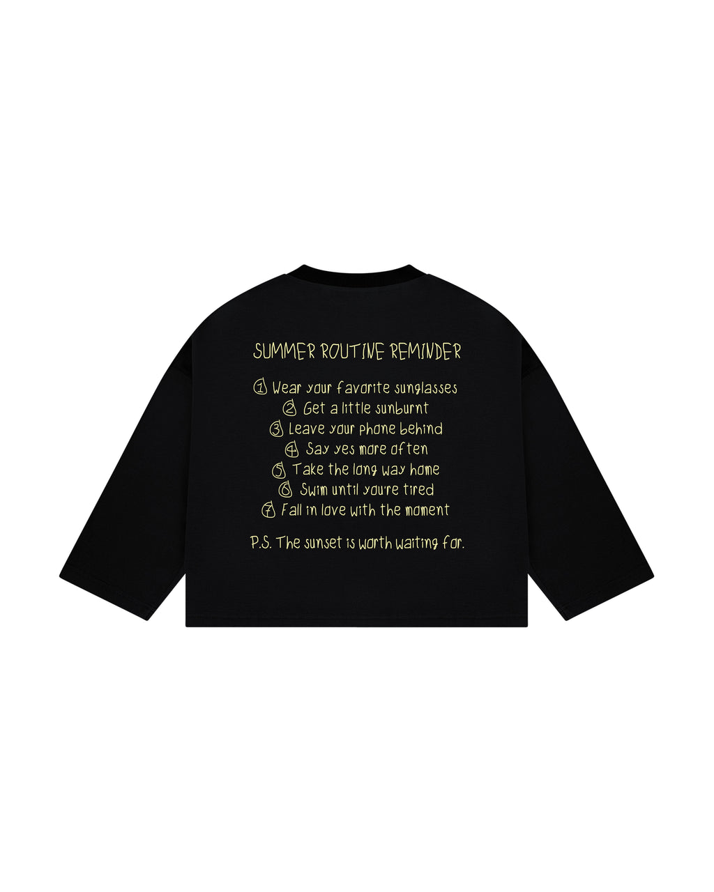 Summer Routine Uzun Kollu T-Shirt - Siyah - Uzun Kollu T-Shirt - Lethe Studios