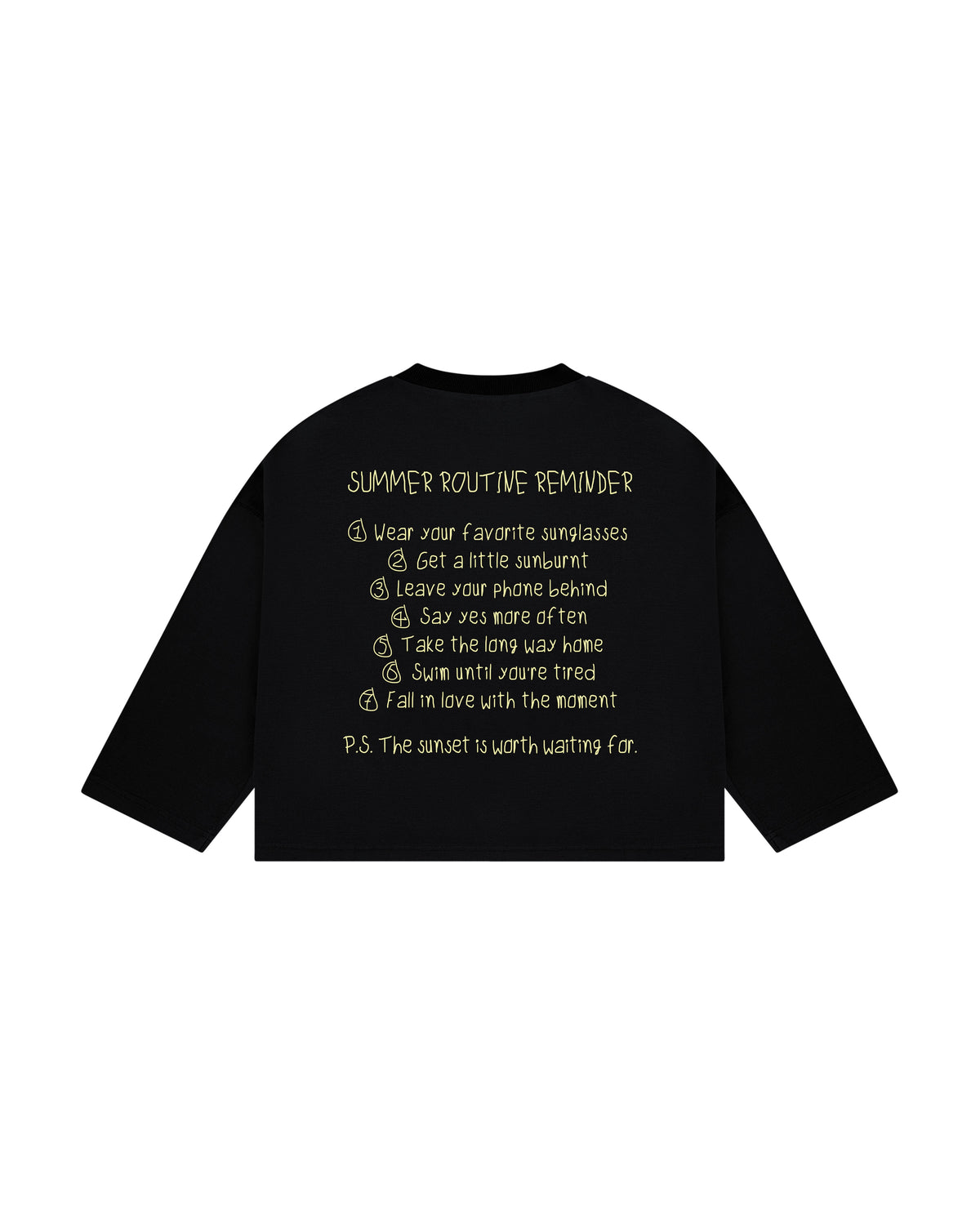 Summer Routine Uzun Kollu T-Shirt - Siyah - Uzun Kollu T-Shirt - Lethe Studios