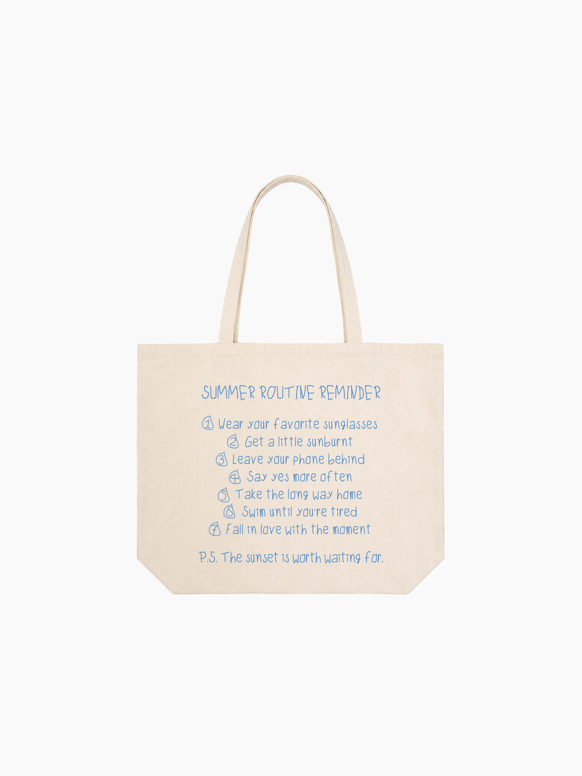 Summer Routine Reminder Tote Bag - Lethe Studios