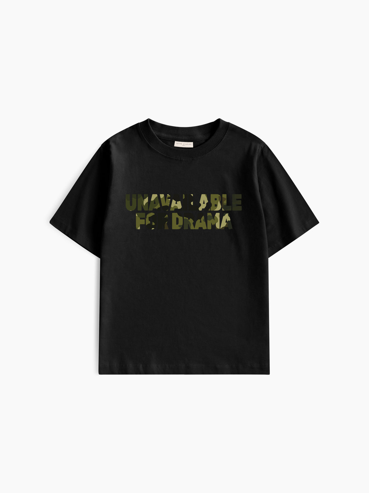 Unavailable For Drama Baby Tee - Siyah - Baby Tee - Lethe Studios