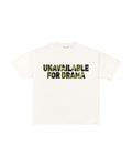 Unavailable For Drama T-Shirt - Ekru - Boxy Fit - Lethe Studios