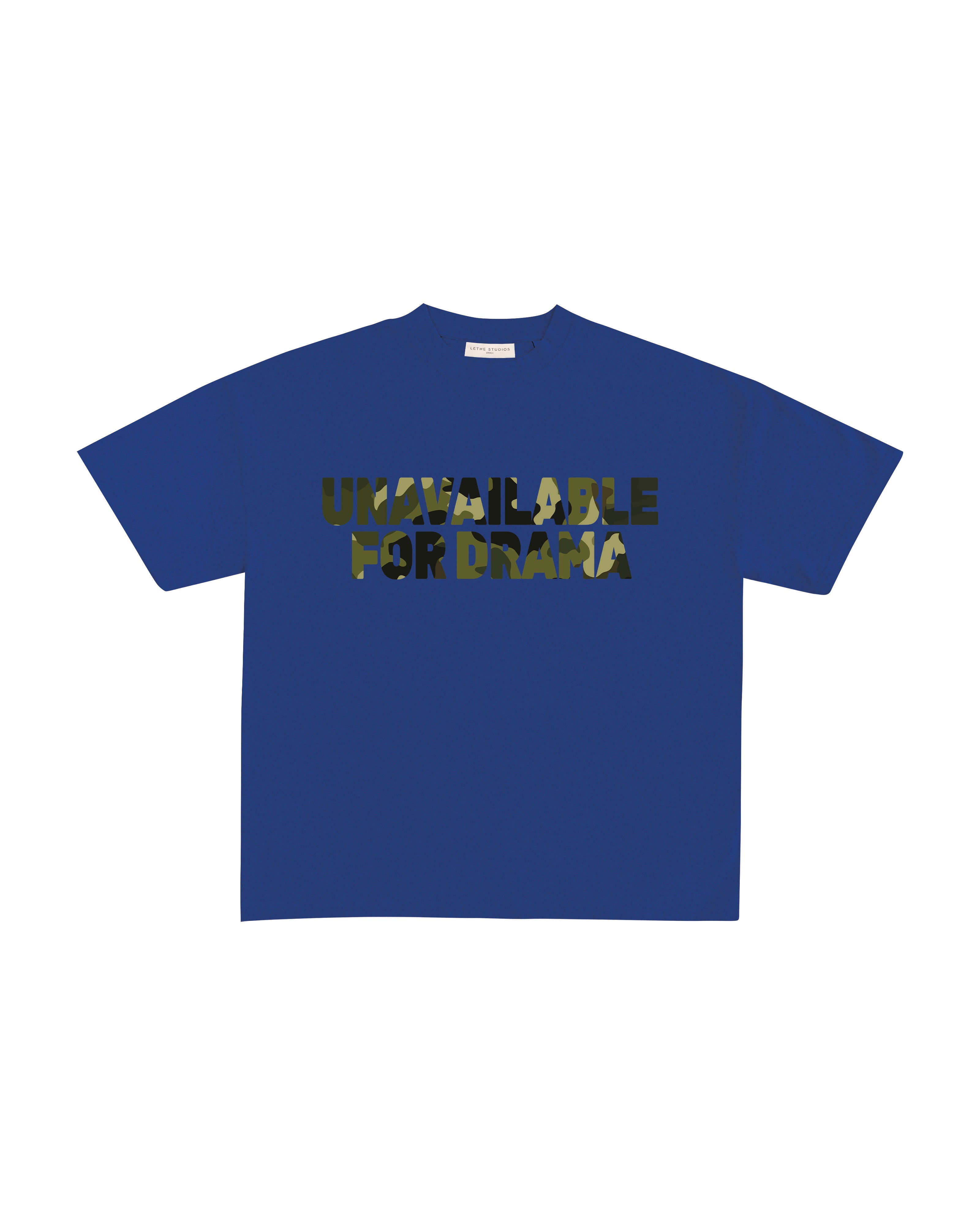 Unavailable For Drama T-Shirt - Saks Mavisi - Boxy Fit - Lethe Studios