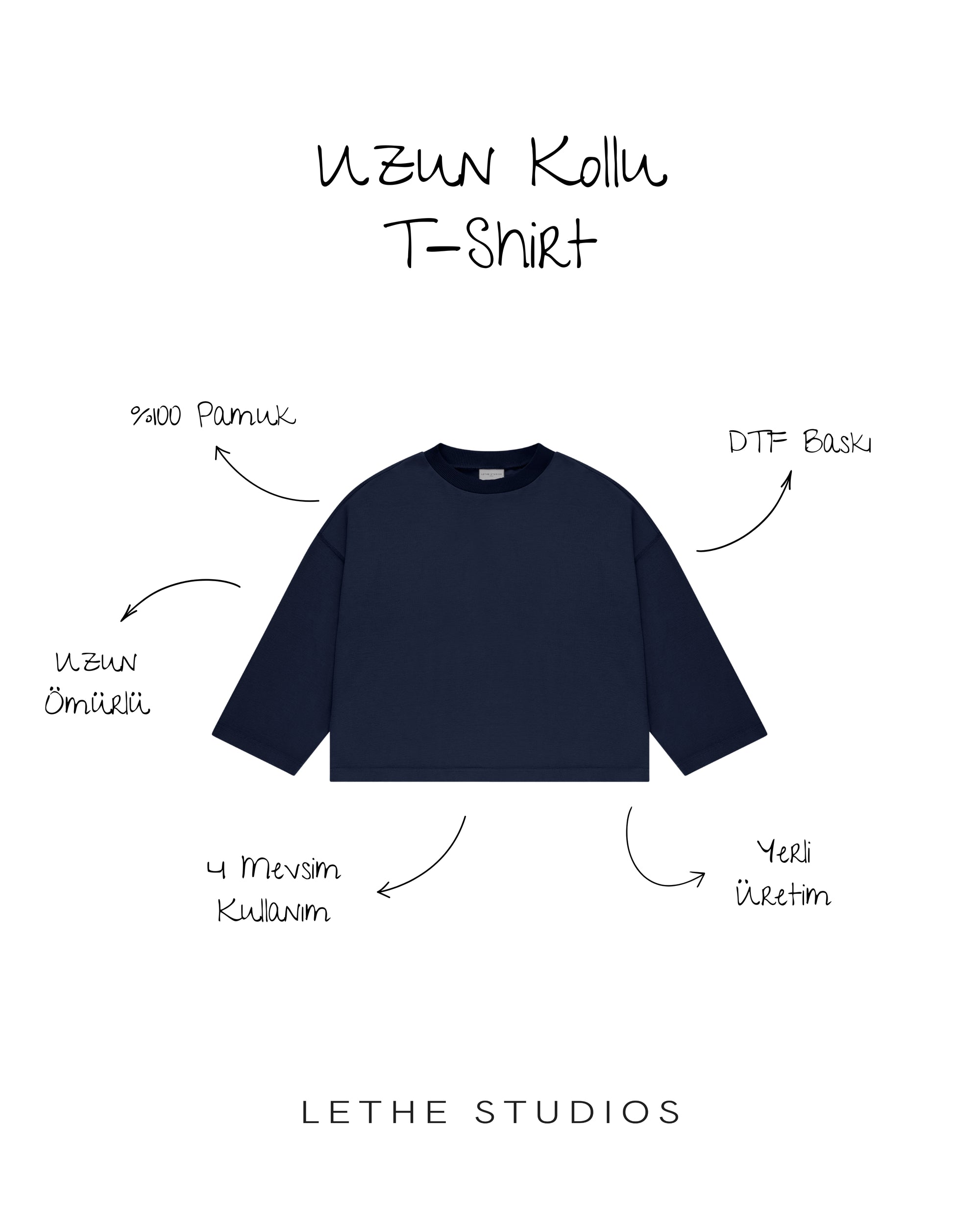 LETHE UZUN KOLLU T-SHIRT