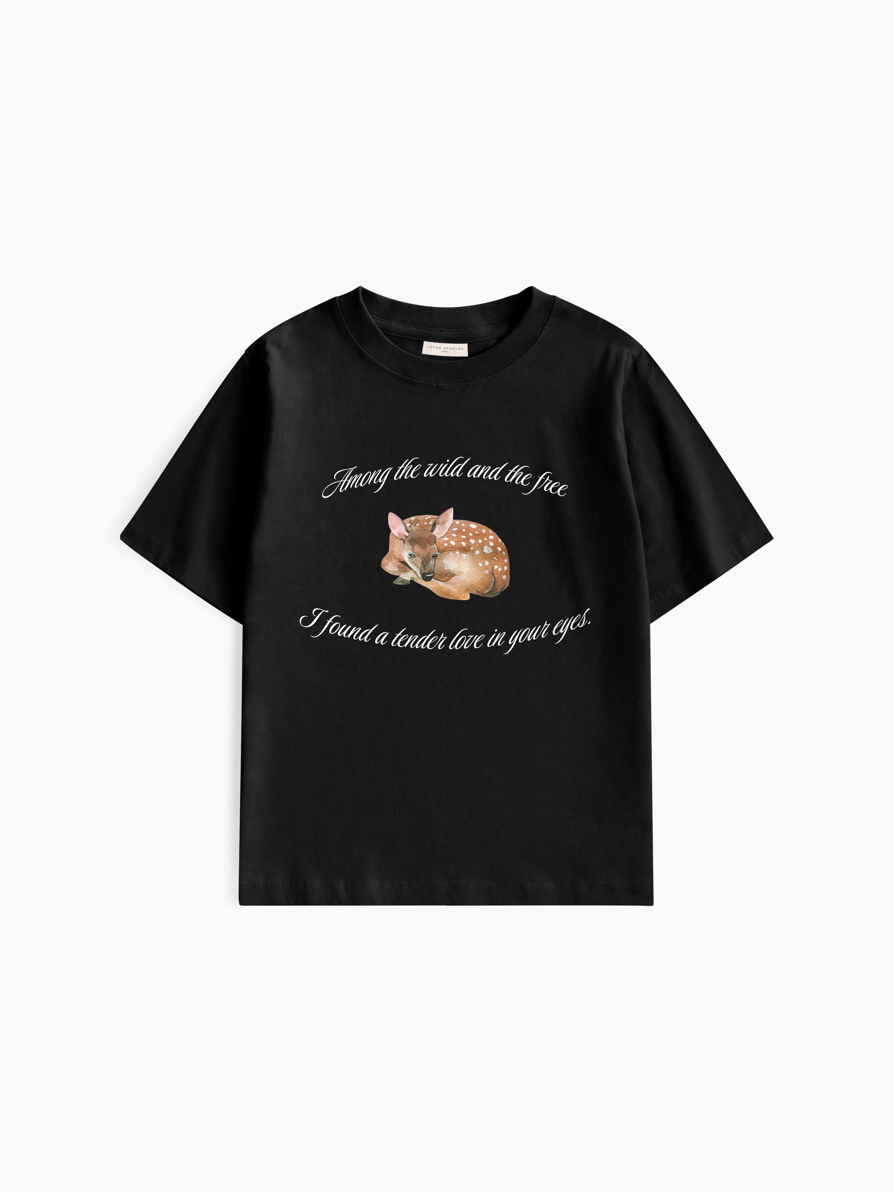 Wild & Free Baby Tee - Siyah - Baby Tee - Lethe Studios