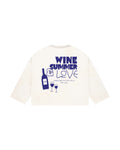 WINE, SUMMER & LOVE UZUN KOLLU T-SHIRT