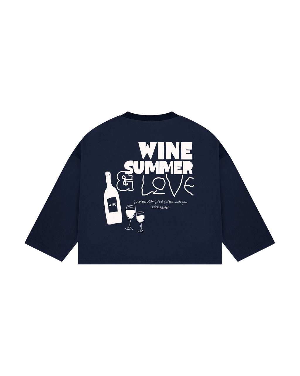 WINE, SUMMER & LOVE UZUN KOLLU T-SHIRT