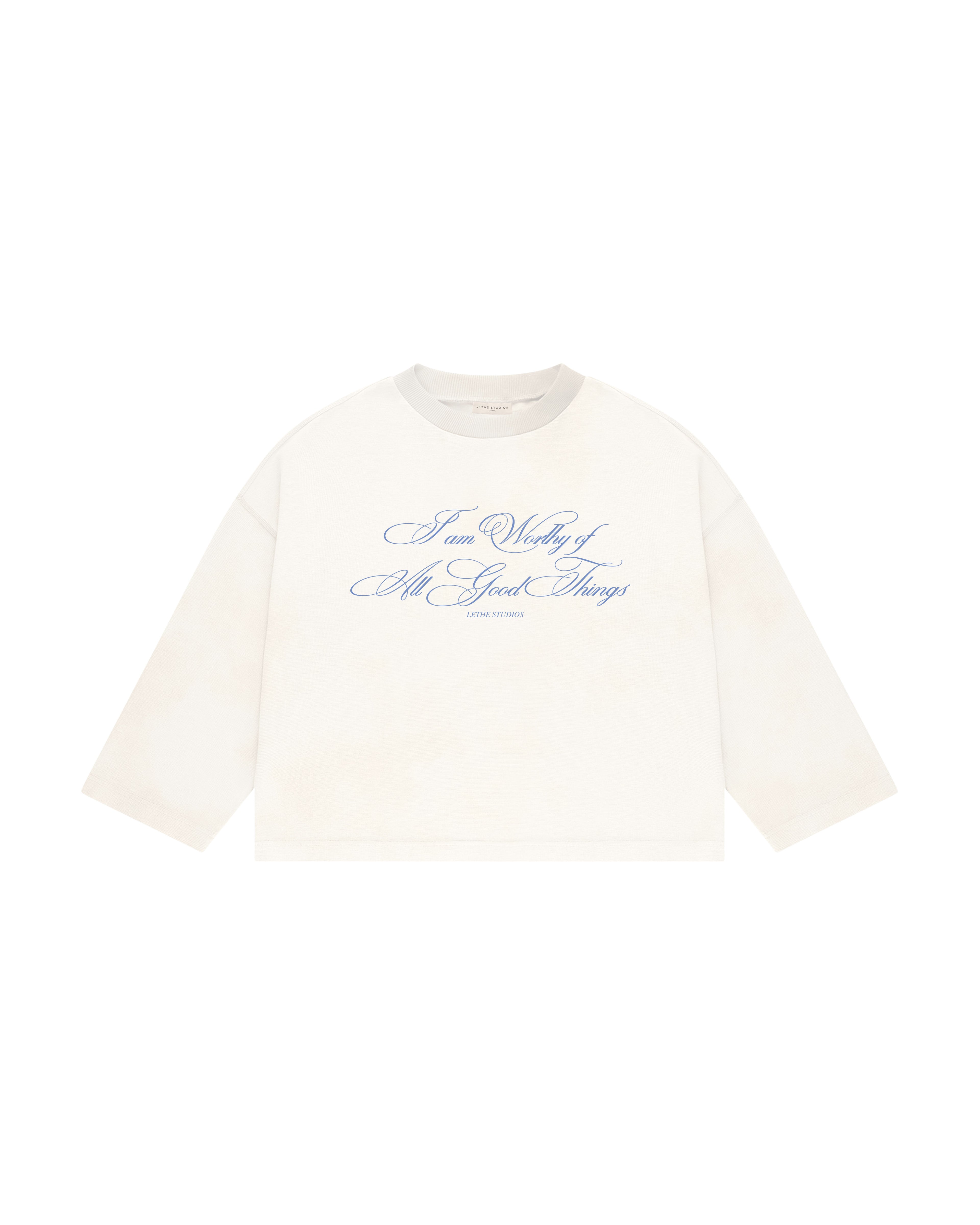 Worth Of Good Uzun Kollu T-Shirt - Ekru - Uzun Kollu T-Shirt - Lethe Studios