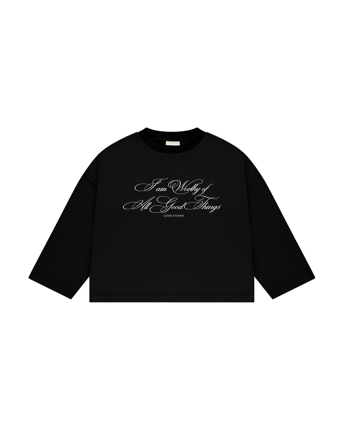 Worth Of Good Uzun Kollu T-Shirt - Siyah - Uzun Kollu T-Shirt - Lethe Studios